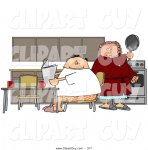 clip-art-of-amad-wife-preparing-to-hit-her-lazy-husband-with-a-frying-pan-by-dennis-cox-317.jpg