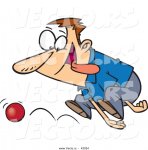 distraction-clipart-vector-of-a-distracted-cartoon-man-fetching-a-bouncy-red-ball-by-ron-leishma.jpg