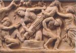 Sarcophagus carving of Dionysus pole being liftsed.jpg