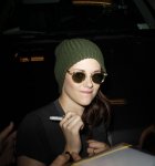 kristen-stewart-clear translucent frame sunglasses- green beanie.jpg