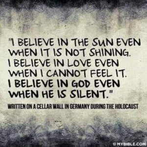 Even when He is silent.......