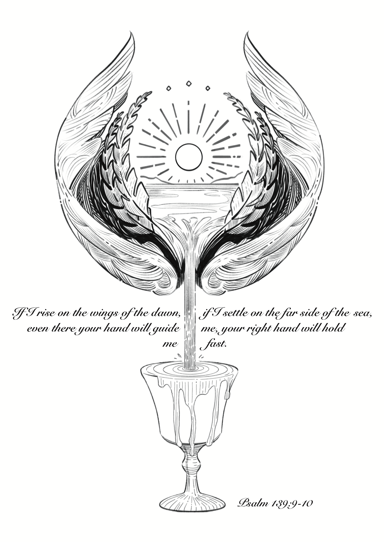 Psalm 139:9-10 Artwork